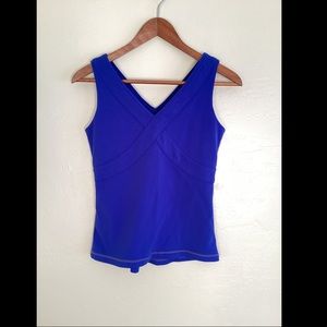 Lululemon Athletica Wet Dry Warm Cross Breasted Tank Royal Blue Size 4